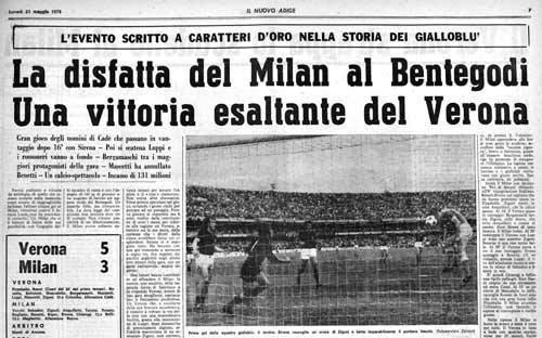Il Milan cade clamorosamente nella fatal Verona e consegna lo Scudetto alla Juve